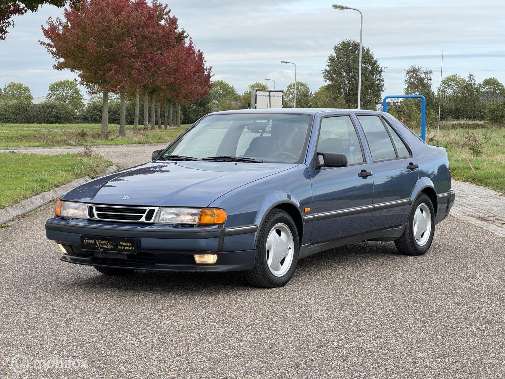 Saab 9000 2.3 CS 1993, Auto's, Voorwielaandrijving, 2290 cc, Blauw, Bedrijf