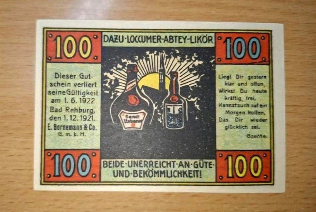 Duits Notgeld Bad Rehburg Noodgeld, Ophalen of Verzenden, Duitsland