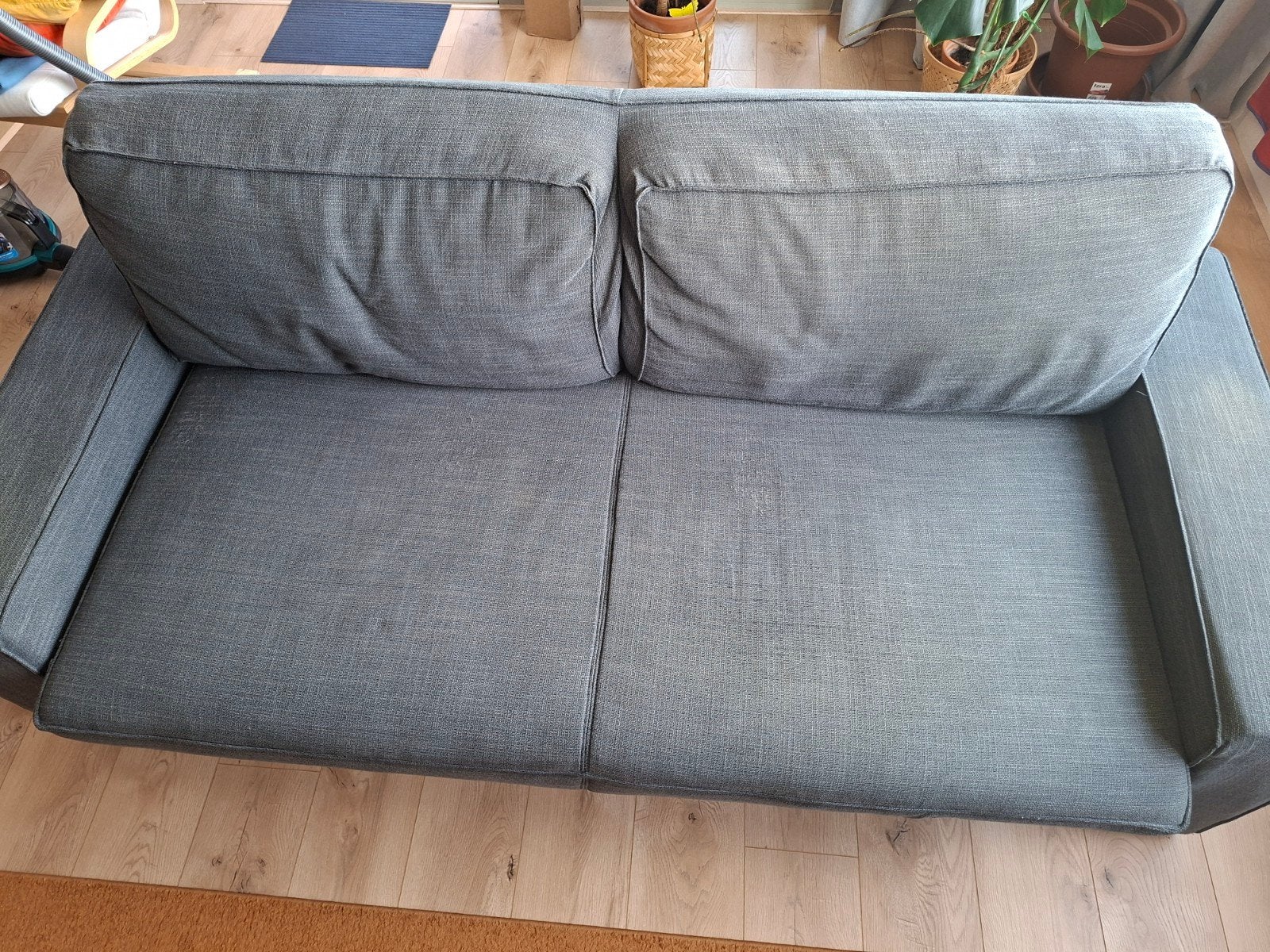 Comfortabele ikea slaapbank - Grijs, Ophalen, Gebruikt, Tweepersoons, 140 cm