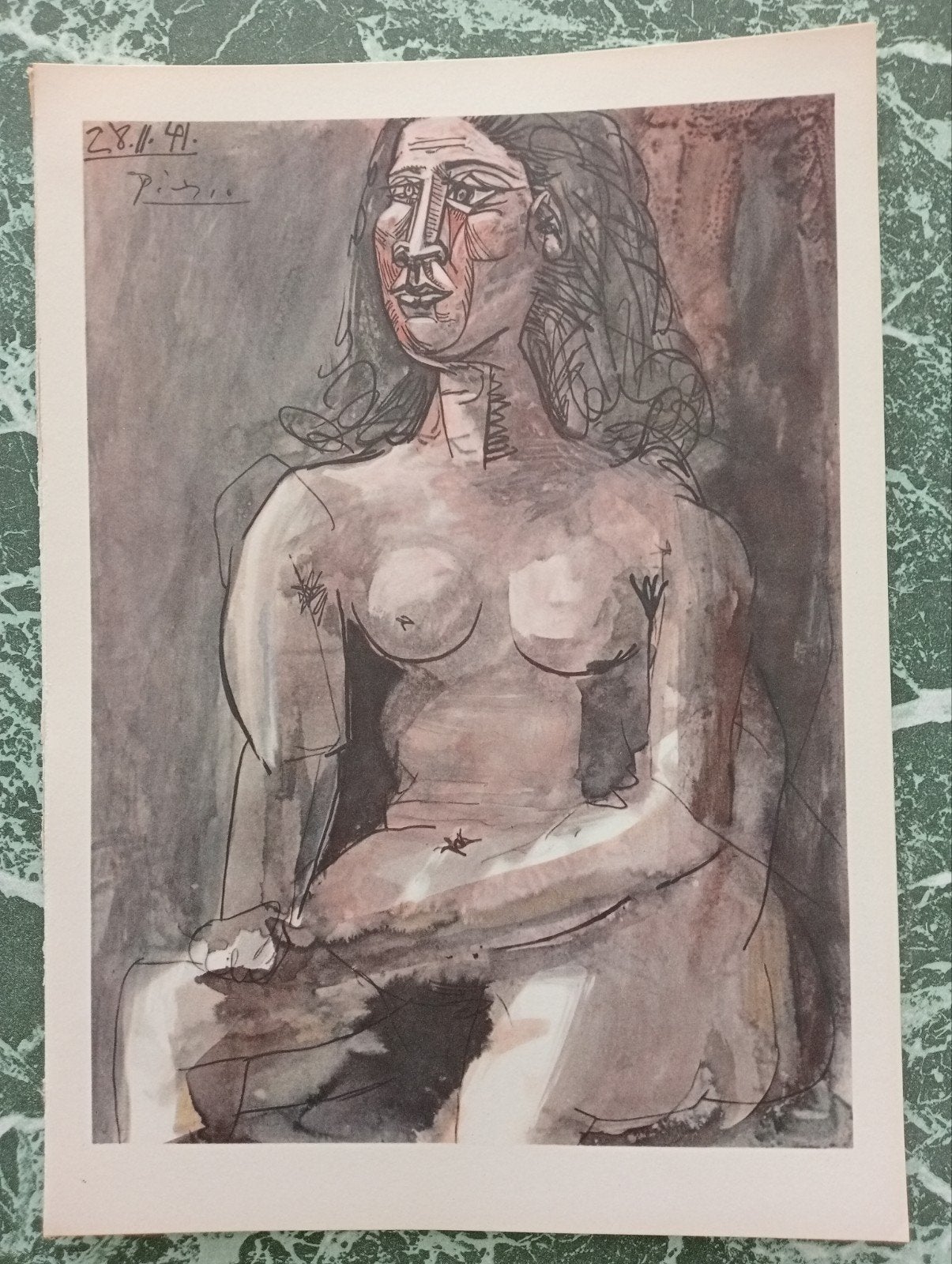 Pablo Picasso prent erotiek naakt expressionisme, Ophalen of Verzenden, 1960 tot 1980, Gebruikt, Overige onderwerpen