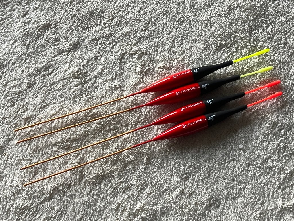 adv 183 / NIEUW set 4 dobbers TUBERTINI 5,00 gram, Ophalen of Verzenden, Nieuw, Dobber of Lood