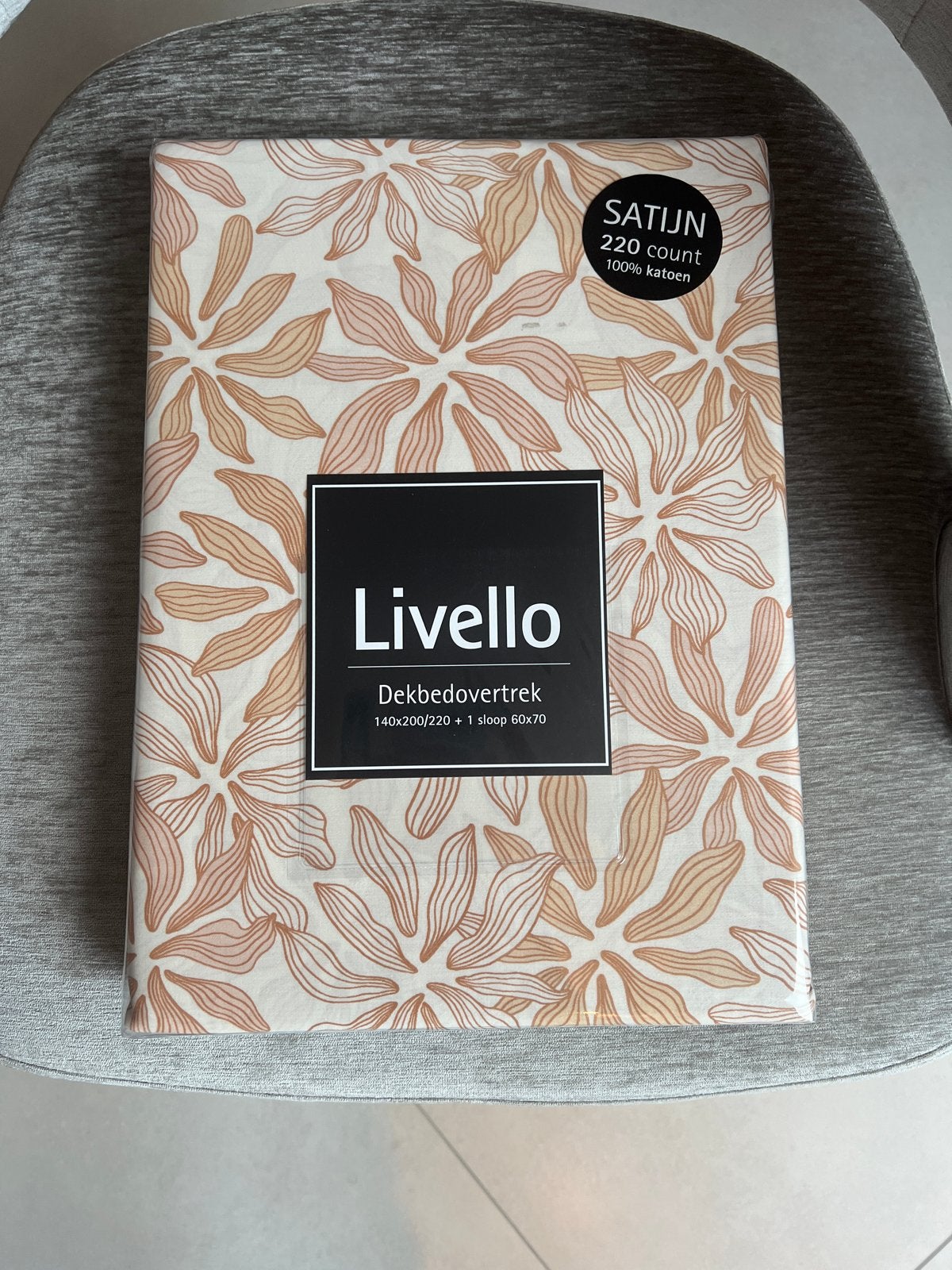 Livello Selma Dekbedovertrek 140x200/220 + 1 sloop 60x70, Ophalen of Verzenden, Nieuw, Meerkleurig, Dekbedovertrek