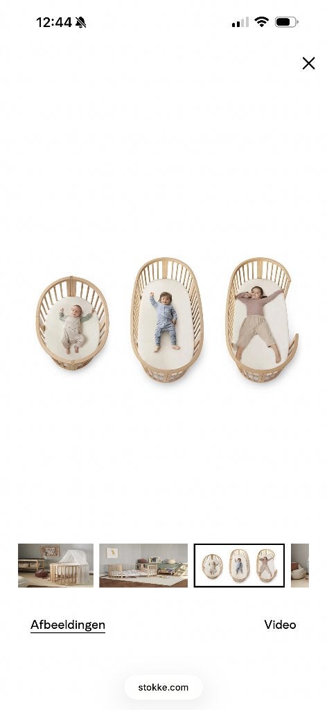 Stokke mini bed en  sleepie bed, Kinderen en Baby's, Ophalen, 85 tot 100 cm, Zo goed als nieuw, Matras