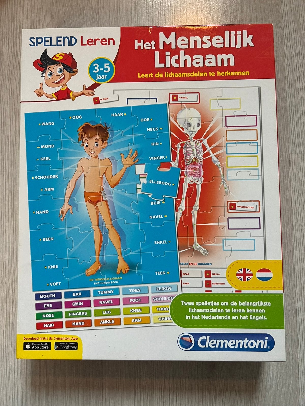 Clementoni spelend leren puzzel spel Het Menselijk Lichaam, Verzenden, Zo goed als nieuw, Ontdekken