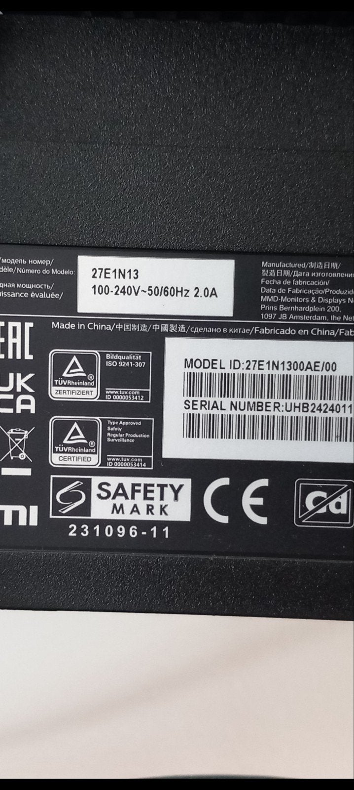 Philips Monitor 27" FHD 1000 Serie - Zo goed als nieuw, Philips, HDMI, Full HD, Ophalen of Verzenden