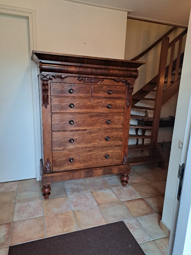 antieke Schotse Chiffonière, Ophalen