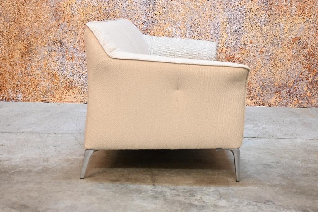 ZGANieuw beige stoffen Leolux Mayon design bank, Huis en Inrichting, Leolux, Leolux, 150 tot 200 cm, Tweepersoons