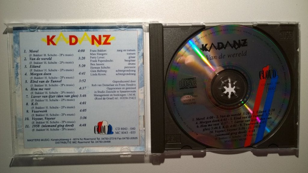 Kadanz - Van De Wereld, Ophalen of Verzenden, Zo goed als nieuw, Pop, Album