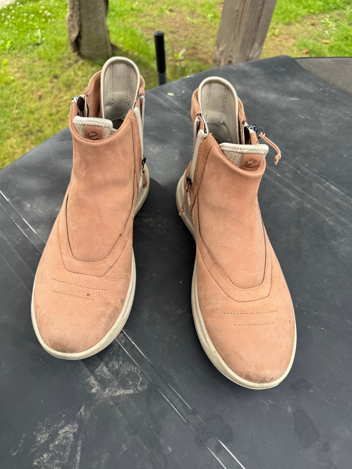 Ecco schoenen maat 40, Ophalen of Verzenden, Gedragen, Bruin, Lage of Enkellaarzen