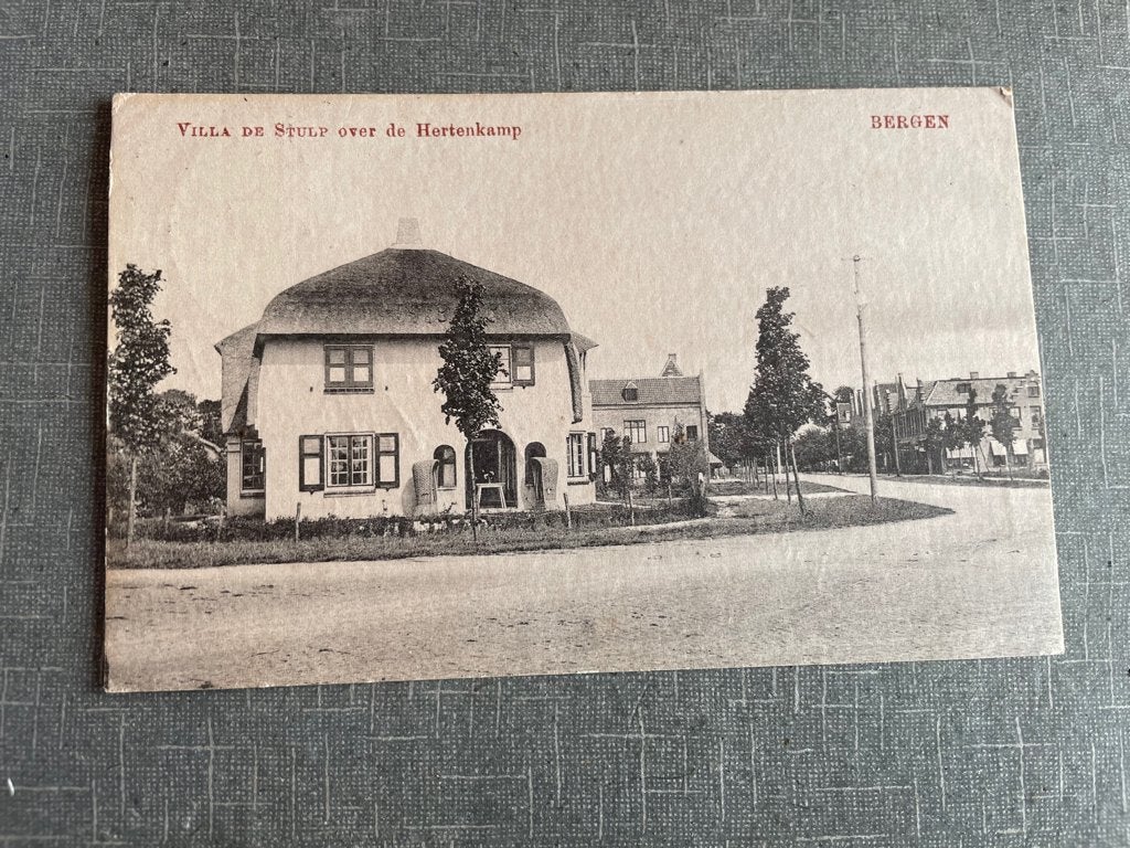 ansichtkaart , Bergen, Villa de Stulp over de Hertenkamp., Verzamelen, Verzenden, 1920 tot 1940, Noord-Holland