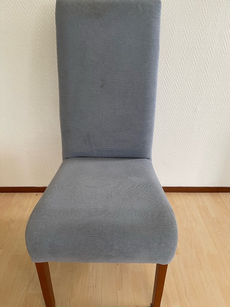 2 Eetkamer stoelen, Huis en Inrichting, Stoelen, Ophalen, Gebruikt, Twee, Blauw