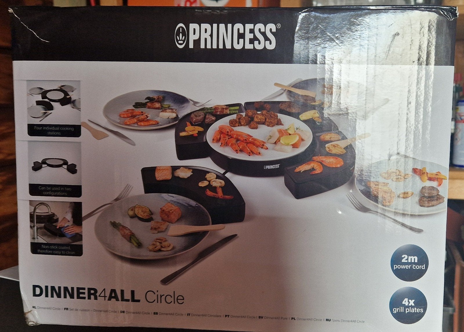 Princess Dinner4All Circle Raclette Gourmetstel 4 personen, Ophalen of Verzenden, Zo goed als nieuw