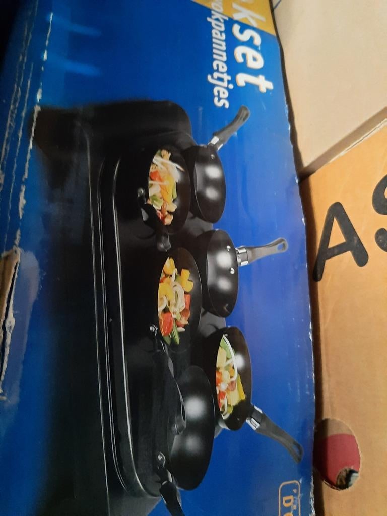 Wokset met 4 mini wokpannetjes, Ophalen of Verzenden