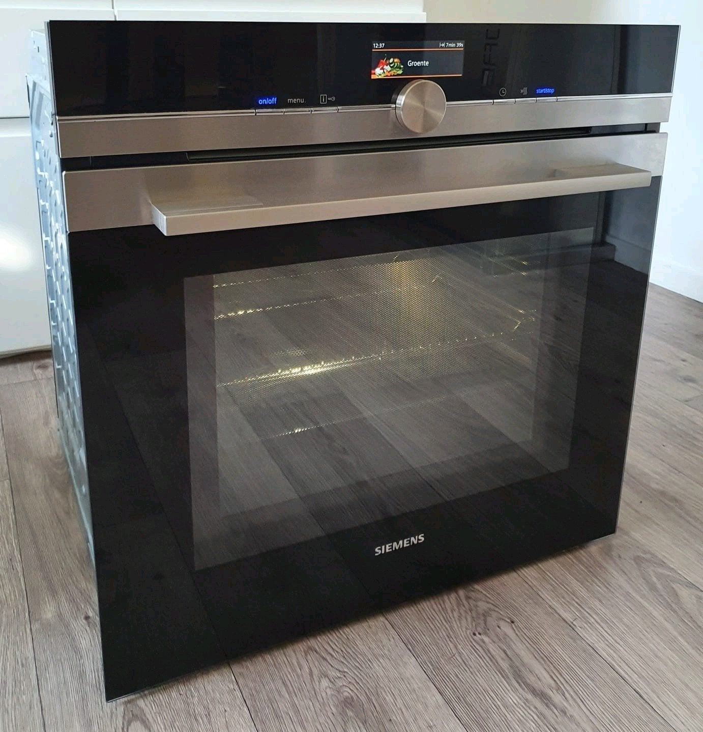 Luxe Siemens XL combi oven/magnetron met zelfreiniging, Ophalen, Combimagnetron, 60 cm of meer, Zo goed als nieuw