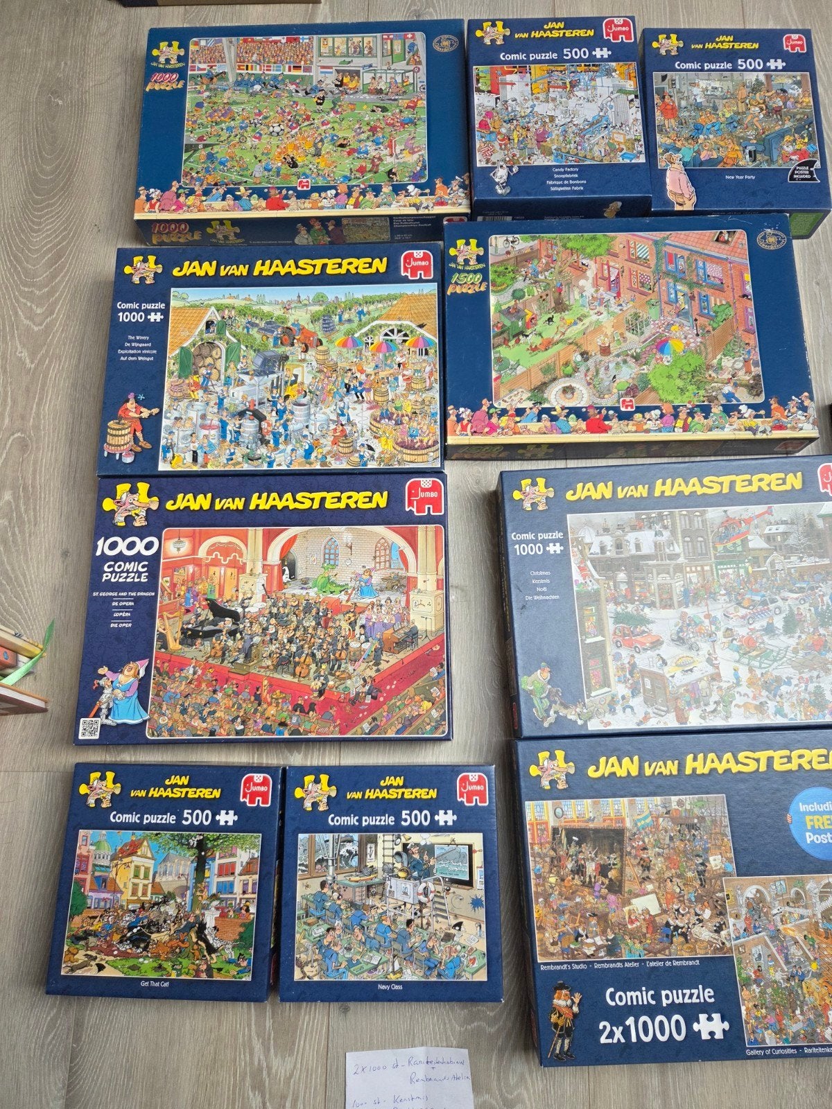 Jan van Haasteren - 12x puzzels, Ophalen of Verzenden, 500 t/m 1500 stukjes, Zo goed als nieuw