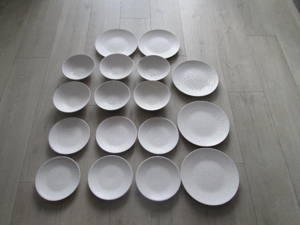 servies Linen 17 borden, Ophalen, Zo goed als nieuw, Bord(en), Wedgwood