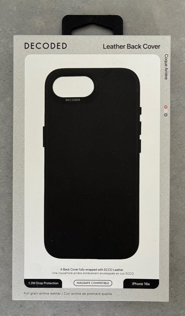 DECODED leren backcover iPhone 17e / 16e hoesje zwart, Zwart, IPhone 16e, Overige merken, Nieuw