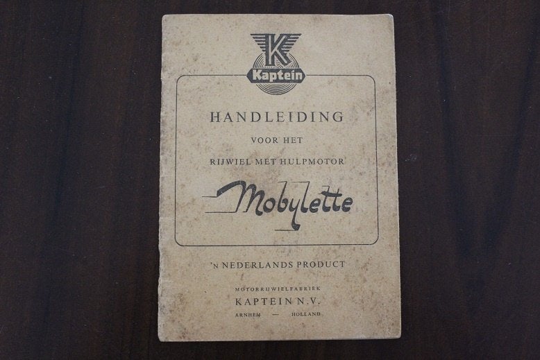 Kaptein Mobylette 1952 bromfiets instructie boekje, Ophalen of Verzenden, Gebruikt