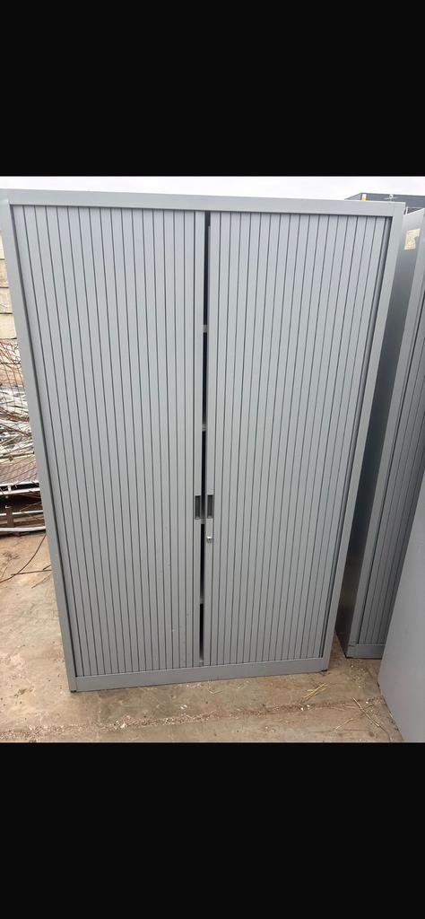 Metalen Archiefkast met Roldeuren - Grijs/Antraciet, Huis en Inrichting, Kasten | Roldeurkasten en Archiefkasten, Gebruikt, 150 tot 200 cm
