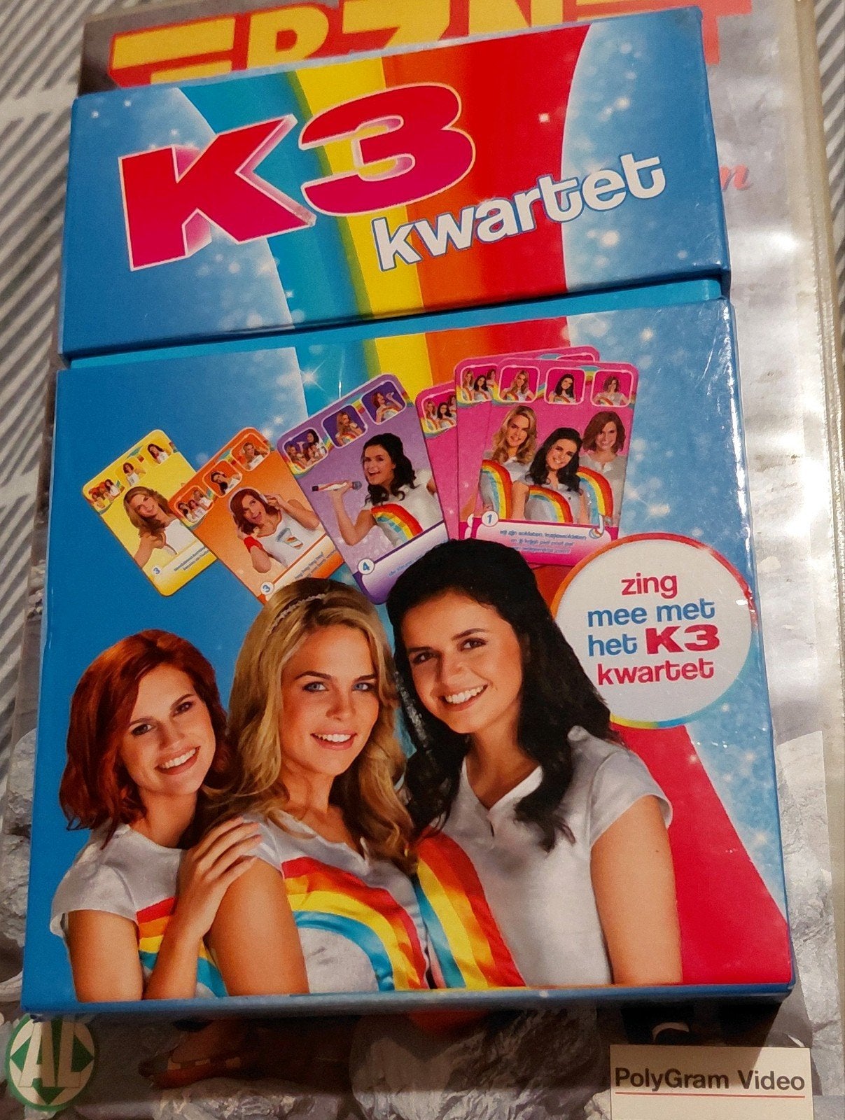 K3 Kwartetspel - Zingen en Spelen studio  K 3 spel kaarten, Vijf spelers of meer, Ophalen of Verzenden, Gebruikt, Studio 100
