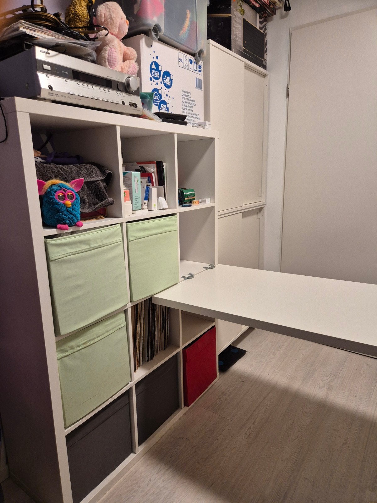 ikea Kallax kast met bureau, Huis en Inrichting, Ophalen, Zo goed als nieuw
