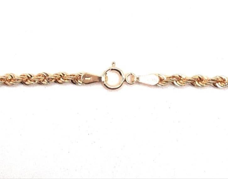 Gouden rope ketting 18kt, Www.bredajuwelier.nl, Nieuw, Ophalen of Verzenden, Www.bredajuwelier.nl