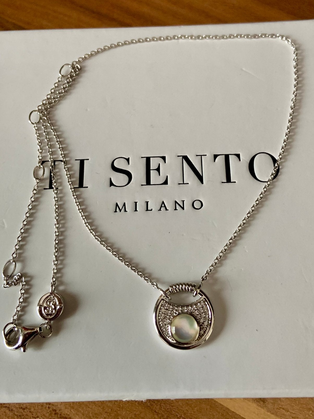 Ti-Sento trendy ketting incl kettinghanger, Met hanger, Nieuw, Ophalen of Verzenden, Zilver