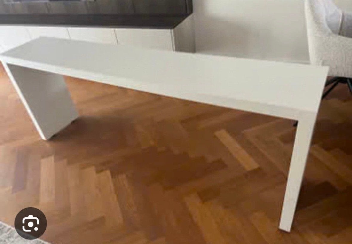 IKEA Malm bedtafel op wieltjes - Wit, Ophalen, Overige materialen, Minder dan 50 cm, Gebruikt