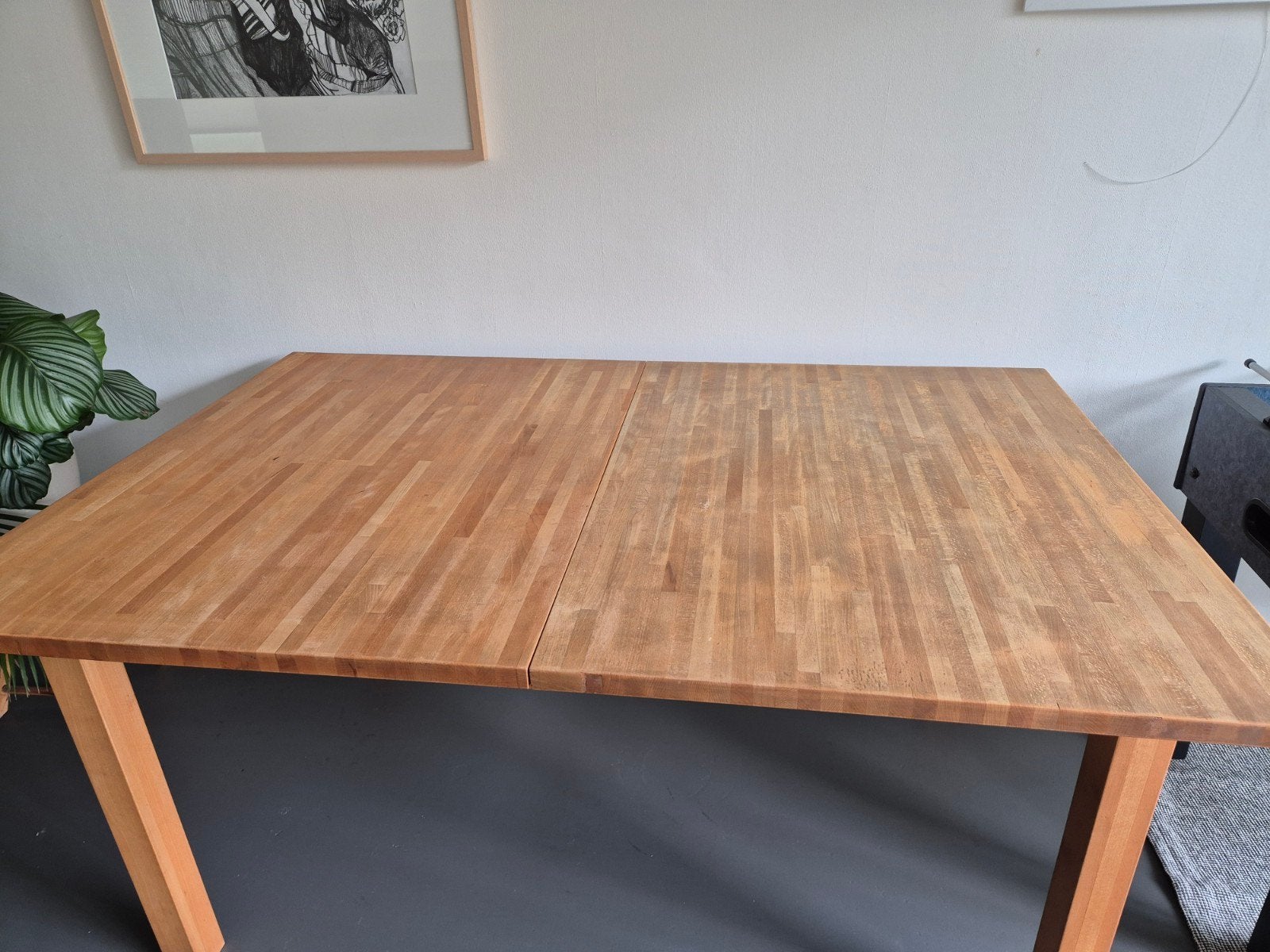 Masief houten eettafel 150/200 cm IKEA Björna uitschuifbaar, Huis en Inrichting, Tafels | Eettafels, Ophalen, Gebruikt, Modern, Scandinavisch