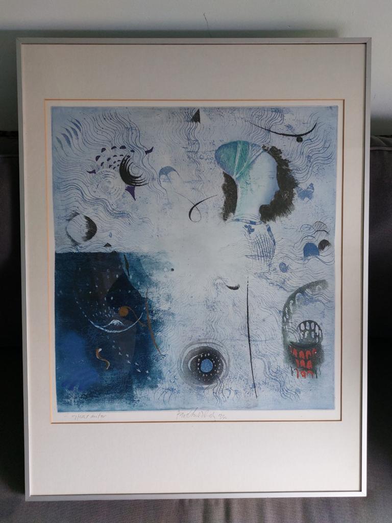 Pavel Sukdolak - Kleurrijke Ets, Gesigneerd en Ingelijst, Ophalen, Ets, Ingelijst, 1950 - 1999