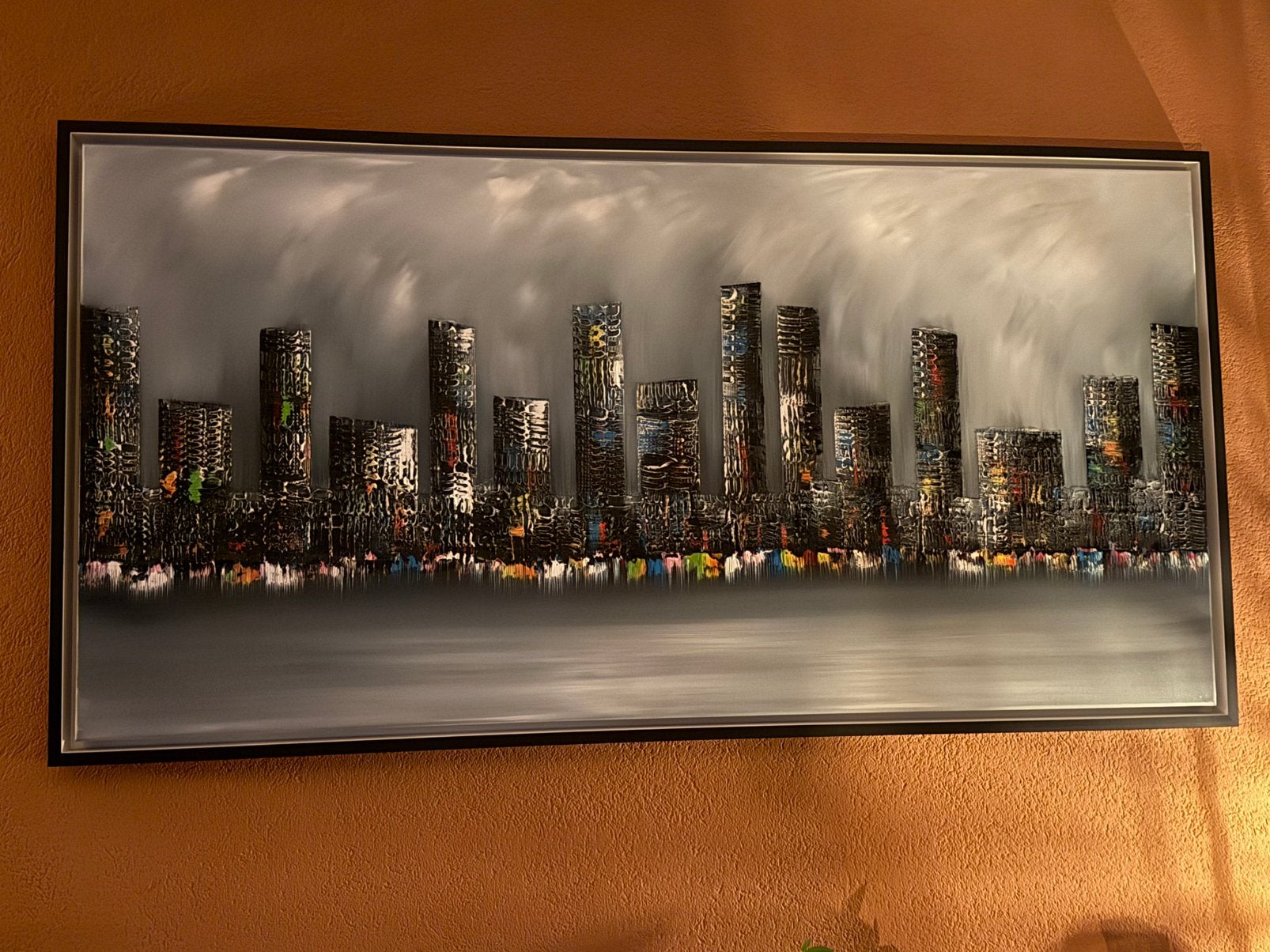 Schilderij skyline city, Ophalen