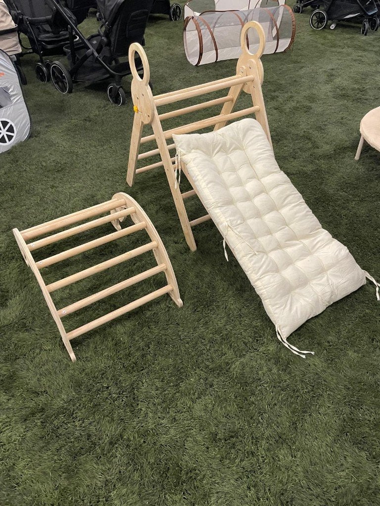 Deryan Luxe XXL Klimrek - Driehoek, Klimboog en Glijbaan, Kinderen en Baby's, Speelgoed | Houten speelgoed, Marithaime 8, Ophalen of Verzenden