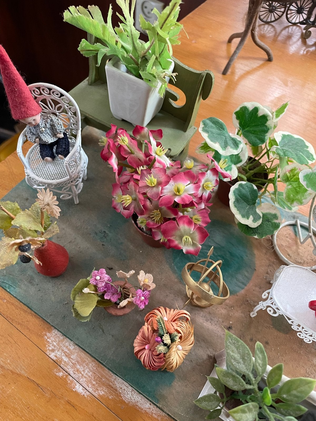 Miniatuur Tuin Decoratie Set - Poppenhuis Accessoires, Ophalen of Verzenden, Gebruikt