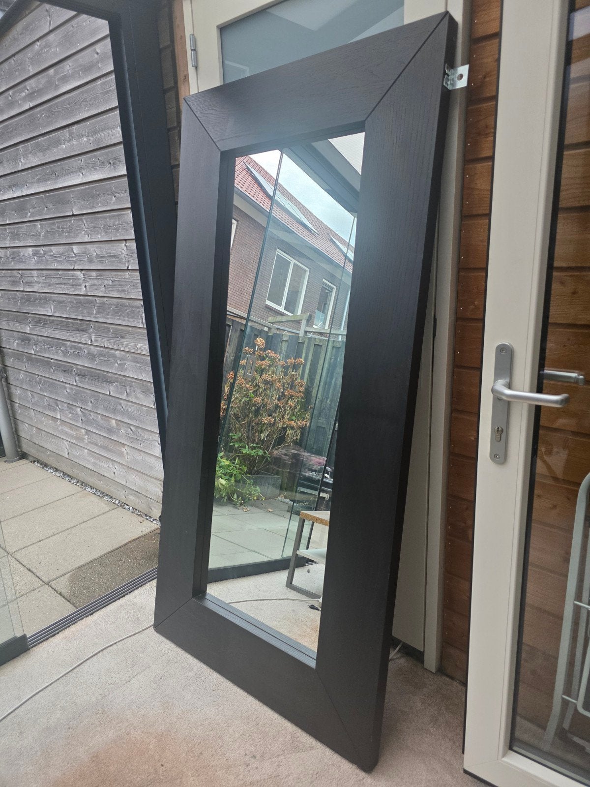 IKEA Mongstad spiegel zwartbruin (190,5 x 94 cm), Ophalen, Gebruikt, 75 tot 100 cm, 150 tot 200 cm