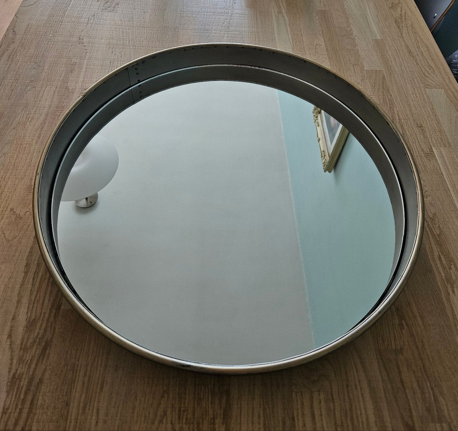 Sissy-Boy metalen spiegel 50 cm rond, Huis en Inrichting, Ophalen, Rond, Zo goed als nieuw, Minder dan 100 cm