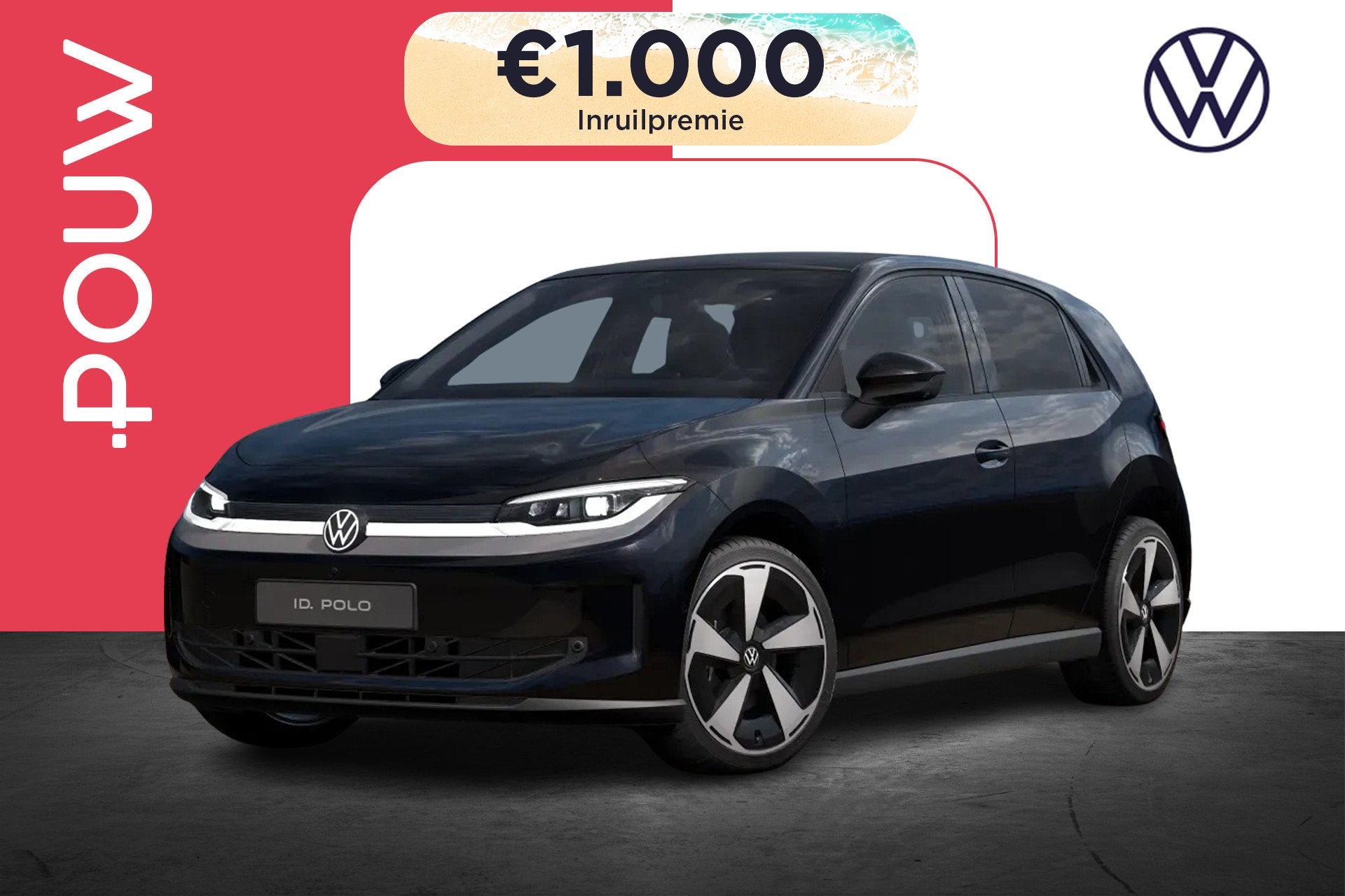Volkswagen ID. Polo 211 pk Style First Edition 52 kWh | 360, 12 maanden, Stof, Zwart, 442 km