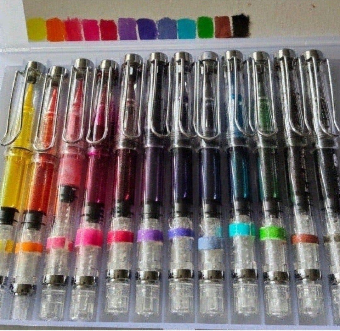 12 brush pennen gevuld met ecoline hervulbaar, Hobby en Vrije tijd, Ophalen, Nieuw