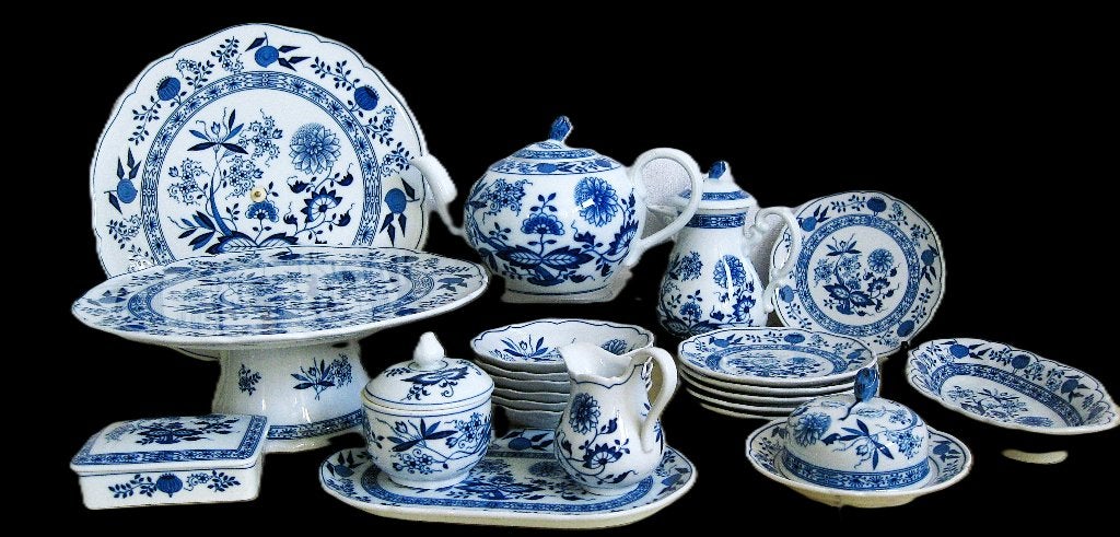 Hutschenreuter Zwiebelmuster servies delen meeste zijn nieuw, Ophalen of Verzenden