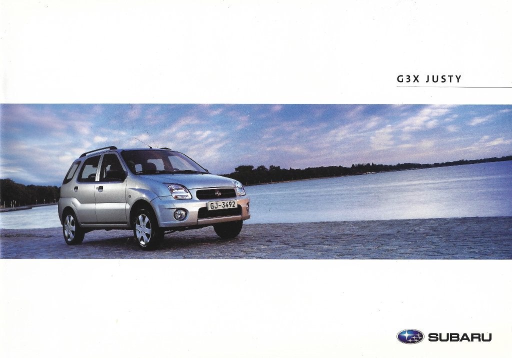 Brochure Subaru G3X Justy 2007, Ophalen of Verzenden, Gelezen, Overige merken