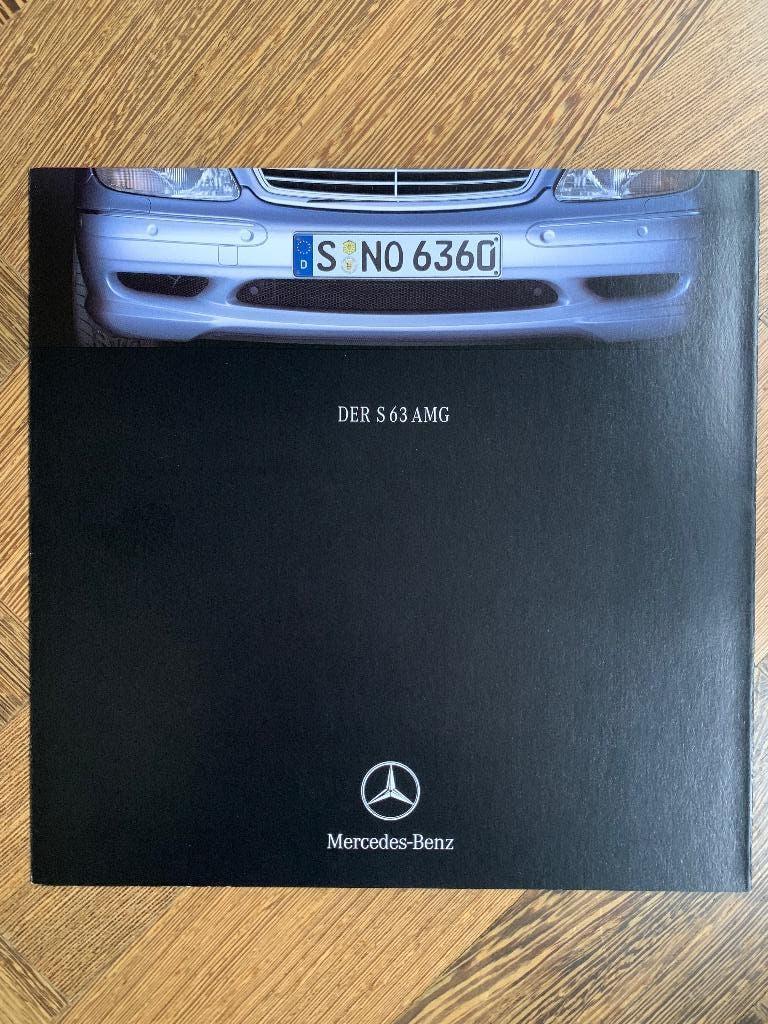 Zeer zeldzaam: folder Mercedes-Benz S 63 AMG V12 W220 2001, Nieuw, Mercedes-Benz, Mercedes, Ophalen of Verzenden