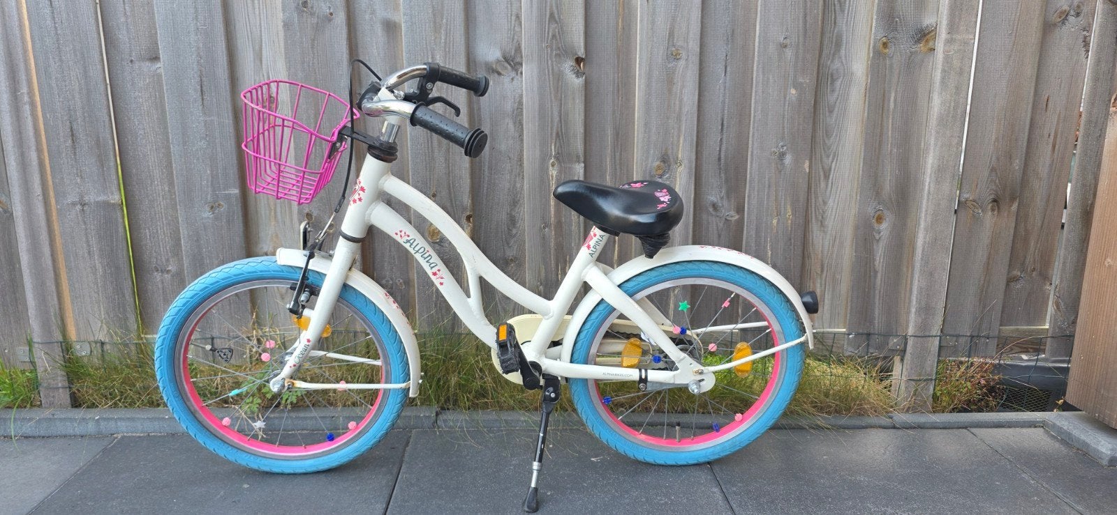 Alpina kinderfiets 18 inch met mandje, Ophalen, Terugtraprem, Alpina, 16 tot 20 inch