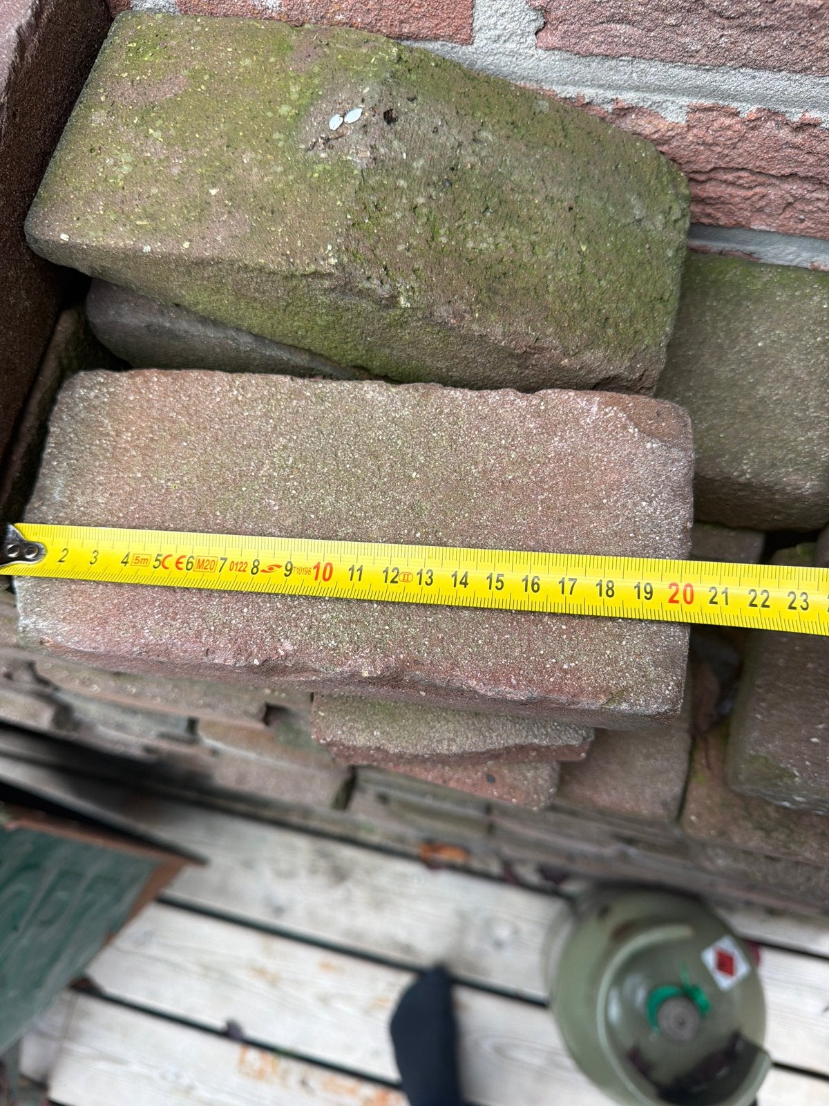 Oude gebakken klinkers – authentieke bestrating 20x10x5 cm, Ophalen of Verzenden, Gebruikt, Bakstenen