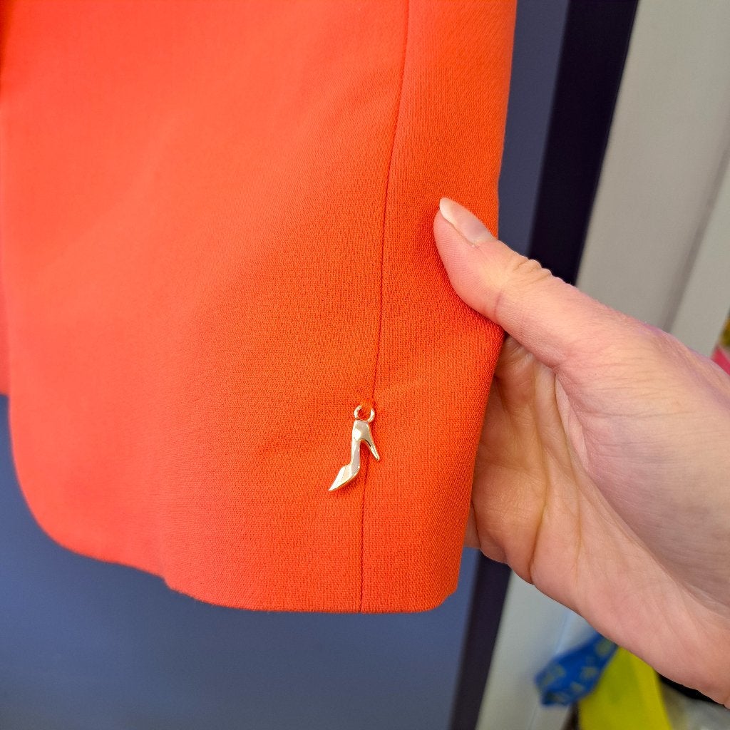 JANSEN Amsterdam rood oranje gilet blazer maat M artnr 48785, Maat 38/40 (M), Verzenden, ., Jasje