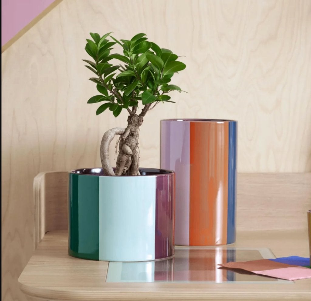 IKEA limited TESAMMANS x Raw Color vase / plant pot set, Overige kleuren, Ophalen of Verzenden, Minder dan 50 cm, Glas