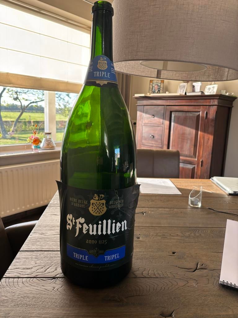 Lege Belgische St-Feuillien Triple bierfles, Ophalen, Gebruikt