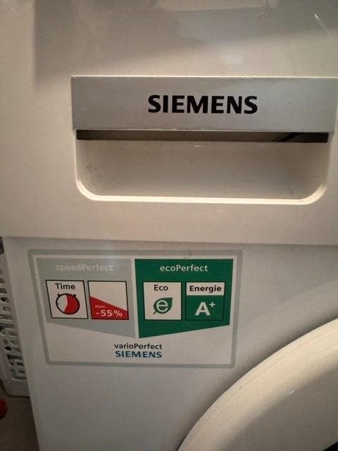 Siemens wasmachine + wasdroger iQ300 - goed werkend, Ophalen, Gebruikt, Minder dan 85 cm, Kort programma