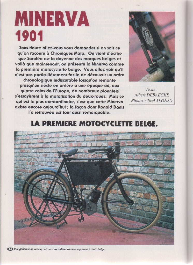 1901 Motorcycle Minerva classic bike, Verzenden, Gelezen