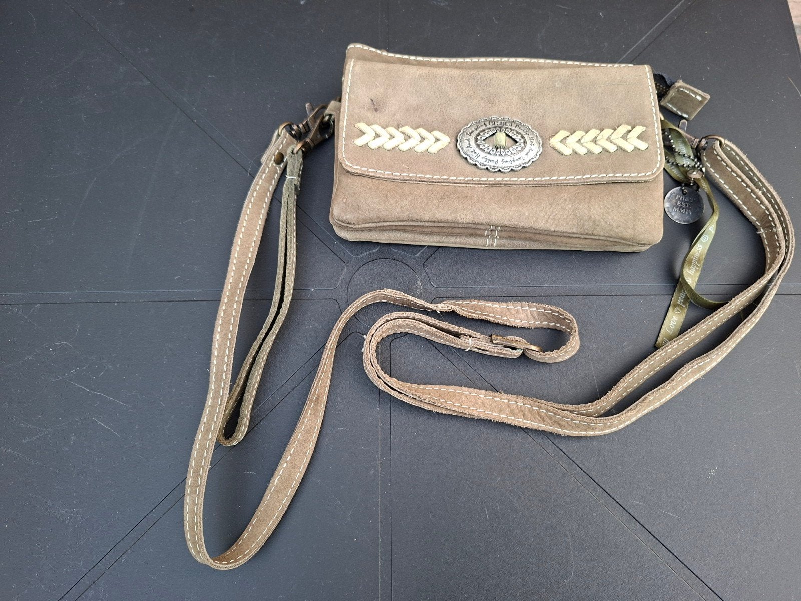 schouder damestasje, Sieraden, Tassen en Uiterlijk, Tassen | Damestassen, Ophalen, Zo goed als nieuw, Groen, Schoudertasje