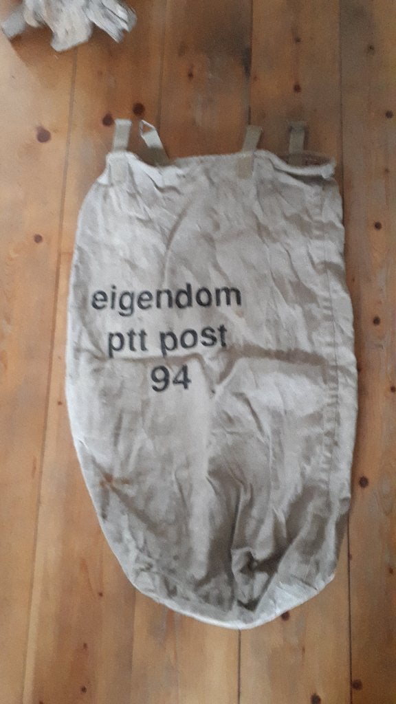 postzak, Ophalen of Verzenden, Gebruikt, Reclamebord
