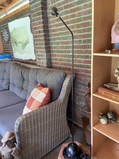 Vloer staande Vintage lamp '80 220 transformator naar12 V, Ophalen of Verzenden, Huis en Inrichting
